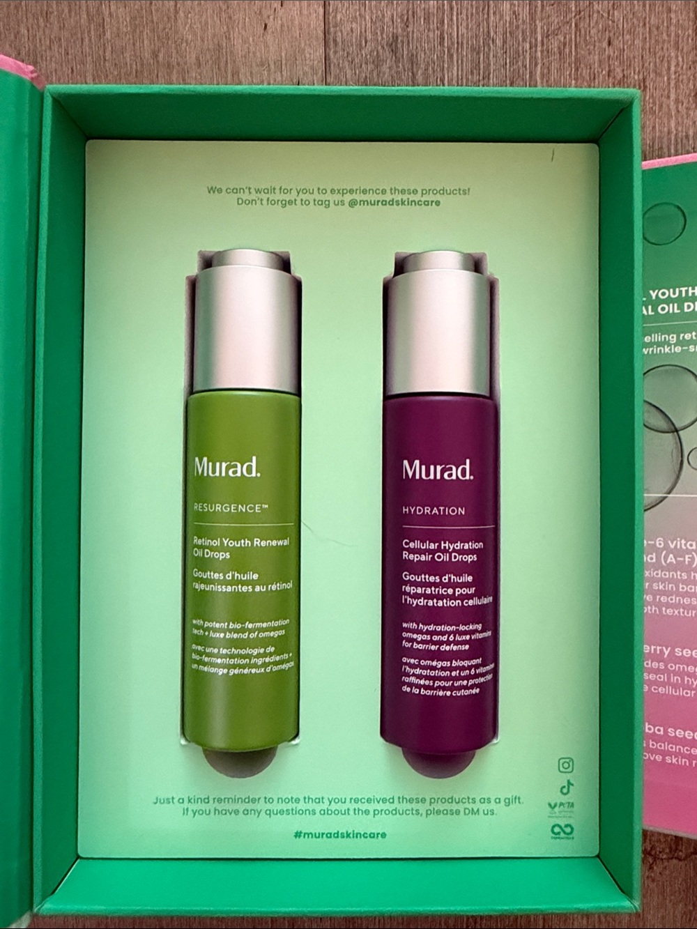 Murad face oil drops retinol and hydration